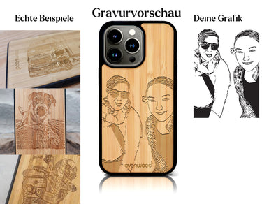 INDIVIDUELL iPhone 15 Pro Max Bambus-Kunststoff